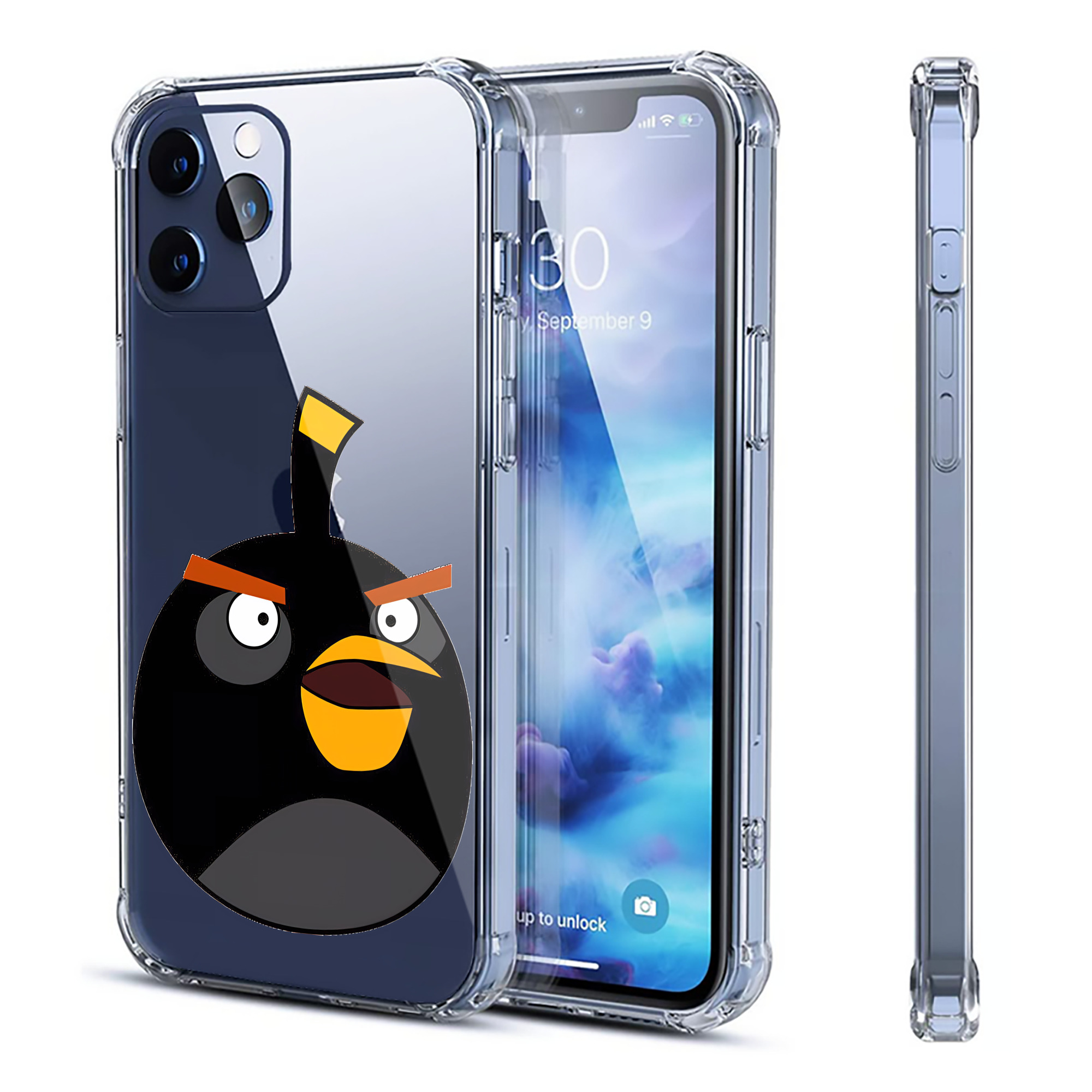 （画像用） Angry Birds アングリーバード 【iPhone 12シリーズ対応】透明スマホケース（クリアソフトケース）
